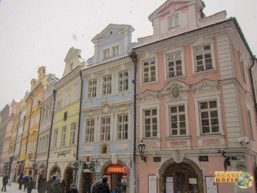 Une rue colorée de Prague